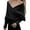 Black, variant on GigrtiJin Women Fall Winter Sweater Long Sleeve off Shoulder V Neck Knit Cropped Sweaters Top Wrap Shawl Warm Blouse