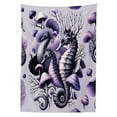 thumbnail image 2 of Ambesonne Purple Outdoor Tablecloth, Seahorse Dried Corals Motif, 58"x84", Pale Lilac Violet, 2 of 2
