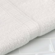 (4 pack) Mainstays Basic Washcloth, Soft 100% Cotton and Highly Absorbent Washcloth, White