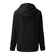 thumbnail image 2 of Gibobby Sudaderas para mujer, chamarra térmica larga con capucha para muje, casual, con cordón, con cierre(Negro,G), 2 of 4