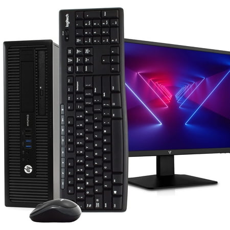 UPC: 0609411566640 | HP EliteDesk 800 G1 Refurbished Desktop Computer with 24  Monitor Intel Core i5-4570 8GB Memory 1TB