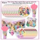 thumbnail image 4 of Suministros de decoración para fiestas de cumpleaños de princesas de Disney, platos de papel, vasos, Cenicienta, Blancanieves, Bella, globos, baby shower para niños, 4 of 5