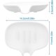 thumbnail image 2 of 2 Silicone Soap Dish, Self Draining Soap Holder, Soap Dish For Shower Kitchen Bathroom Countertop Soap Saver Tray, White, 2 of 5