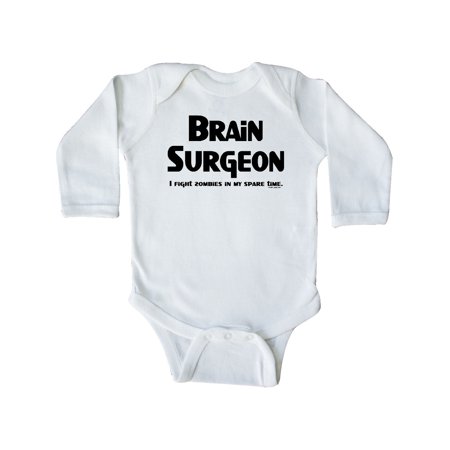 

Inktastic Brain Surgeon Zombie Fighter Gift Baby Boy or Baby Girl Long Sleeve Bodysuit