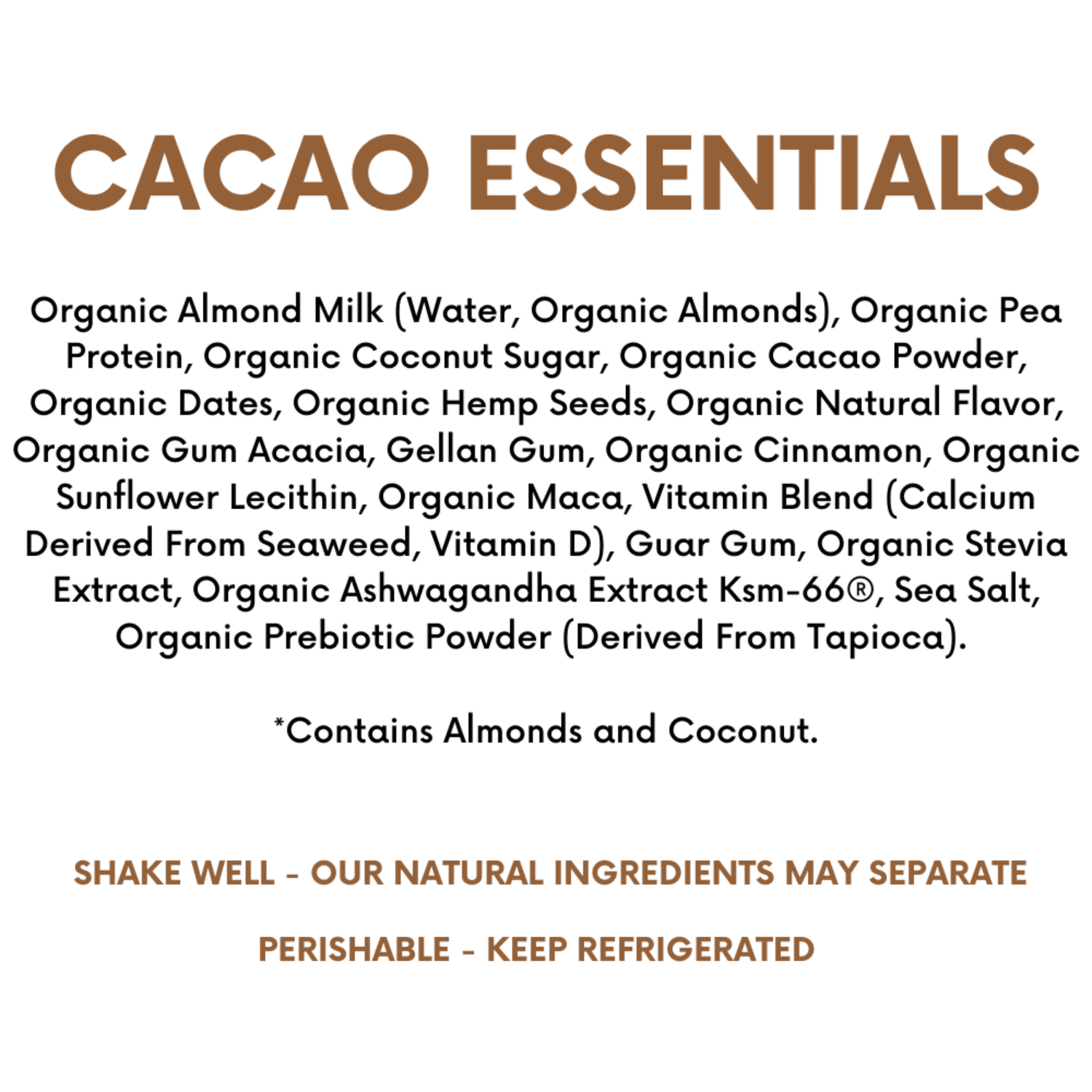 (2 pack) Remedy Organics Plant Based Cacao Essentials Instant Nutritional Liquid Shake, Multi-Serve, 32 fl oz