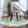 thumbnail image 3 of Round Rugs 6Ft, Green Floral Silhouette Round Area Rug Washable Indoor Throw Carpet, Spring Farmhouse Vintage Flowers Soft Non Slip Circle Rug for Office Cabinet Home Decor Aesthetic, 3 of 8