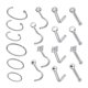 thumbnail image 2 of 18 Pcs Nose Rings Women Barbell Navel Ring Nose Stud Nose Piercing Stud Nose Piercings, 2 of 2