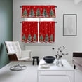 thumbnail image 4 of Red Tree Christmas Kitchen Curtains Sets for Windows 24 Inch Length, Xmas Snowflake Watercolor Rod Pocket Window Treatments Tier Curtains and Valances Set for Bedroom/Bathroom, 4 of 8