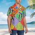 thumbnail image 5 of Balery Dancing African Womans Print Men's Hawaiian Shirts Short Sleeve Beach Shirt Relaxed Fit Vacation Button Down Shirts-X-Large, 5 of 9