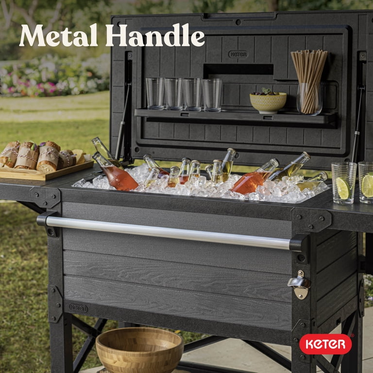 Keter, Outdoor Patio Cooler Ice Chest, 89.8 Quart, Gray - Walmart.com