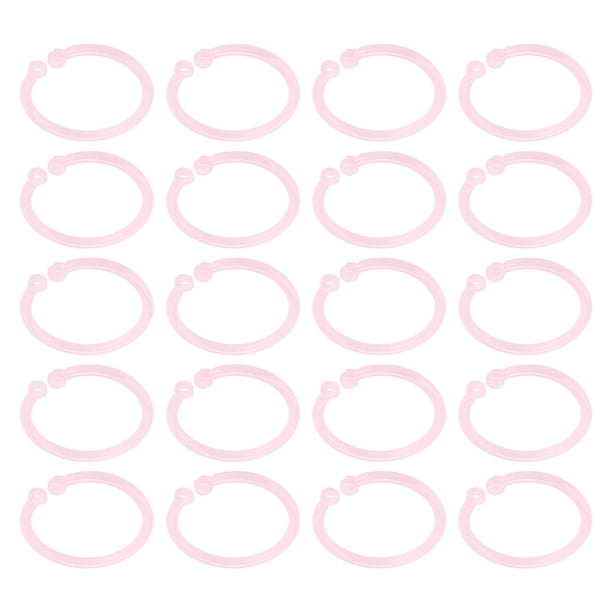 Anillos De Hojas Sueltas De Plástico De 20 Piezas, Anillos Flexibles Transparentes Para Tarjetas De Notas Documentos Con Material De Educación Física Para La Oficina Escolar En