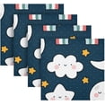 thumbnail image 5 of GZHJMY Moons Clouds Rainbows (2) Napkins Table Decorations Napkin Set for Gift Giving, Dining, Parties 20 x 20in, 5 of 7