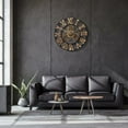 thumbnail image 2 of Reloj de pared industrial decorativo con diseño de arte de pared, funcionamiento silencioso con estética steampunk para expresión artística en el hogar, la oficina y el restaurante, 2 of 5