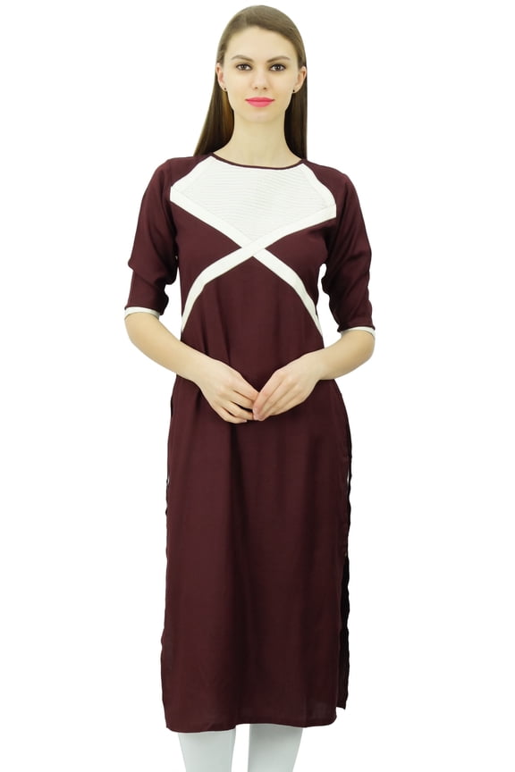 Ladies Tunic Cotton Indian Designer Kurti Straight Kurta