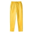 thumbnail image 2 of Jogger Sweat Pants for Women Clearance Wide Leg Straight Leg Active Sweatpants Joggers Comfortable Athletic Sweatpants Womens Lounge Pants Grey High Waisted Yellow XXL, 2 of 3