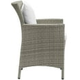 thumbnail image 3 of Ergode Conduit Outdoor Patio Wicker Rattan Dining Armchair - Light Gray White, 3 of 3