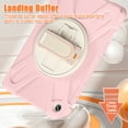 thumbnail image 6 of SaniMore for Samsung Galaxy Tab A9 Case (8.7" 2023 SM-T550 SM-P550), Rotating Handle Shoulder Strap Bracket Drop Resistant Tri-layer Heavy Duty Protective Shcokproof Tablet Cover, Pink, 6 of 18
