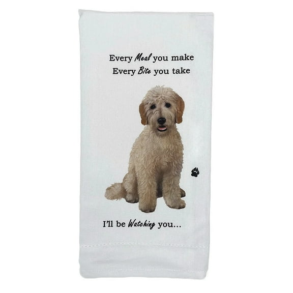 E&S Pets 711-134 Goldendoodle Kitchen Towel, Off-white