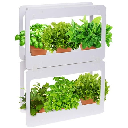 Mindful Design Stackable LED Indoor Garden - Grow Herbs, Succulents &