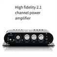 thumbnail image 2 of -838 HIFI Amplifier 2.1 Channel Car MP3 Mini Amp AUX Input High and Low Bass Adjustment Super Bass 20Wx2+40W Amplifier, 2 of 5