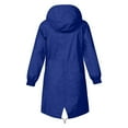thumbnail image 3 of IVEYRTF Kids Waterproof Rain Jacket Windbreaker Coat Lightweight Outdoor Hooded Raincoat for Boys Girls Children Rainwear for All Weather(Blue,7 Years), 3 of 5