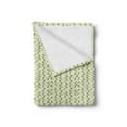 thumbnail image 2 of Abstract Soft Flannel Fleece Throw Blanket, Overlapping Circles in Green and Grey Shades Abstract Symmetric Tile, Cozy Plush for Indoor and Outdoor Use, 50" x 60", Green Pale Grey White, by Ambesonne, 2 of 5