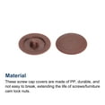 thumbnail image 4 of Screw Cap Covers, 120 Pack 11.8x3.3mm Plastic Screw Decoration Cover, Coffee, 4 of 5