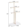 thumbnail image 2 of lionlar Tabletop 3 Cascading Tiers Bracelet Necklace Jewelry Display Tree Rack, for Your Golden A, 2 of 9