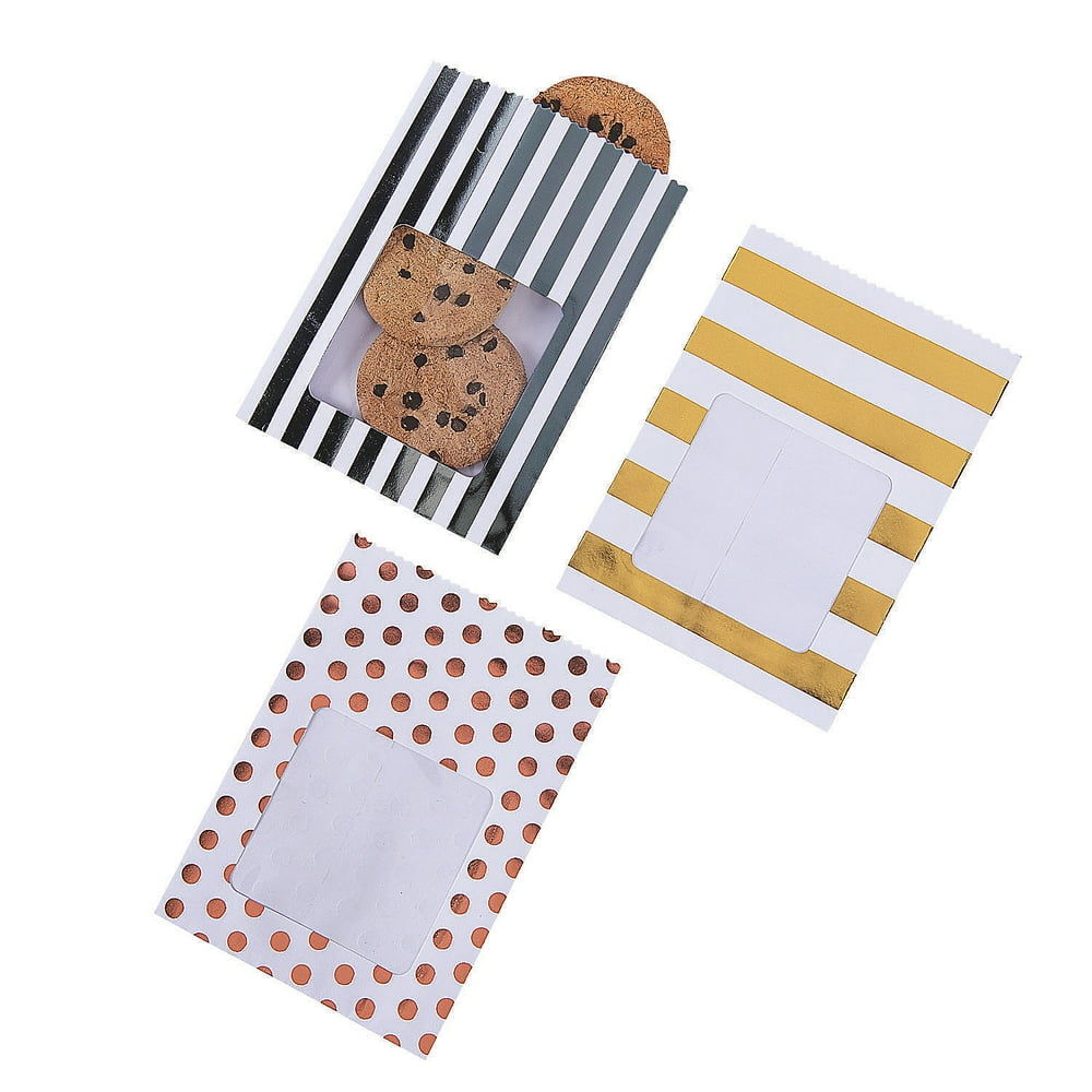 Cake Bag With Cellophane Window 24Pc Party Supplies 24 Pieces