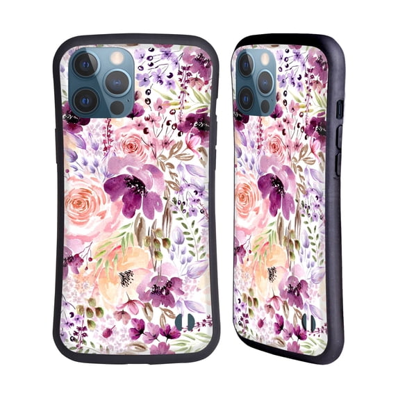 Head Case Designs Officially Licensed Anis Illustration Flower Pattern 3 Floral Chaos Hybrid Case Compatible with Apple iPhone 13 Pro Max