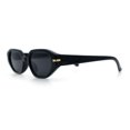 thumbnail image 6 of Womens Elegant Mod Geometric Oval Rectangle Plastic Fashion Sunglasses All Black, 6 of 8