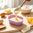 thumbnail image 5 of romoty Silicone Mini Loaf Baking Cups, 3.15x2.17x0.98 Inch Soft Purple Heat Resistant Air Fryer Muffin Liners Nonstick Oval Molds, 5 of 5
