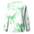 thumbnail image 4 of YUGYXL Womens Long Sleeve Tops Plus Size Y2k Cute Print Sweatshirts Fall Pullover Crewneck Vintage Shirts Tops Green XXL, 4 of 5