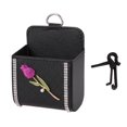 thumbnail image 1 of Funda para gafas de sol de coche Unique Bargains, soporte para gafas de sol para coche, cuero sintético, strass, metal negro 4.33"x3.54" 1 pieza, 1 of 1
