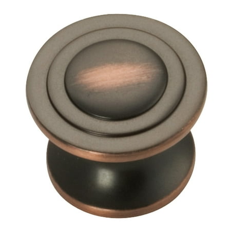 1.25 Inch Bronze Cabinet Knob - Hickory Hardware Deco 1-1/4 Inch Diameter Oil Rubbed Bronze Highlighted Cabinet Knob P3101-OBH