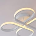 thumbnail image 6 of Modern LED Ceiling Lighting, Dimmable Semi Flush Mount Ceiling Light Fixture, White Contemporary Curved Rings Chandelier 45W 2250lumens for Dining Room Kitchen Living Room Bedroom Hallway Entryway, 6 of 14