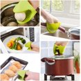 thumbnail image 3 of 6 Pcs Silicone Oven Mitts and Pot Holder Grey Set with Green Pinch Finger Protector Thicken Heat Resistant Baking Cooking, 3 of 6