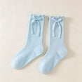 thumbnail image 6 of Toddler Girls Knee Hight Stocking Solid Color Bowknot Soft Long Socks 2-8 Years, 6 of 6