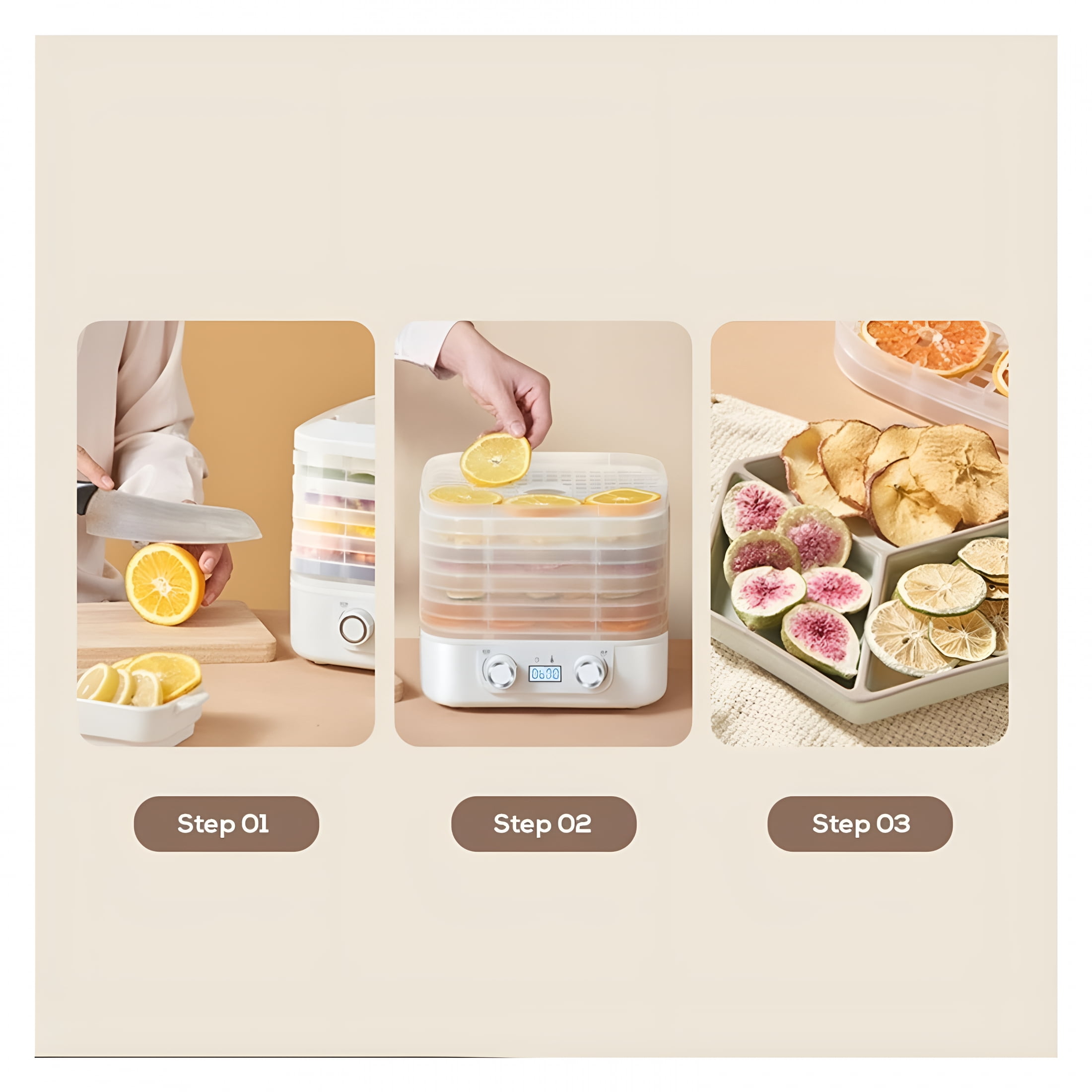 HIBIBUD Home Freeze Dryer for Food Preservation,Digital Multi-Layer Dryer with Adjustable Temperature for Kitchen Use