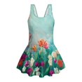 thumbnail image 4 of Tutolipy Tulip Quick Dry Sleeveless Bathing Suit, Swim Dress Soft Bathing Swim Dress for Summer Vacation Size 8-9 Years, 4 of 8