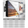 thumbnail image 2 of 4th of July Outdoor TV Cover 52 to 55 Inch Weatherproof, Patriotic Blue Red Star Independence Day 600D Oxford TV Covers with Waterproof Zipper, Outside Flat TV Screen Protector Size 52"Wx19"Hx4.5"D, 2 of 7