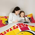 thumbnail image 5 of Homewish Yellow Red Full Size Comforter Sets,Rugby Theme Bedding Comforter Set,Football Game Bedding Sets For Kids,Breathable Home Decor Reversible,3-Piece, 5 of 8