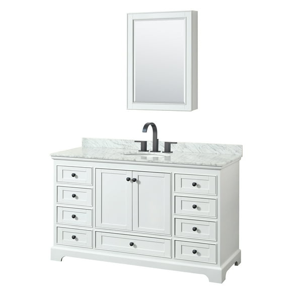 Wyndham Collection Wcs202060scmunomed Deborah 60" Free Standing Single Vanity Set - White