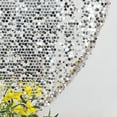 thumbnail image 5 of BalsaCircle 7.5 ft Silver Sparkly Big Payette Sequin Round Backdrop Stand Cover Wedding Party Events Home Decorations, 5 of 8