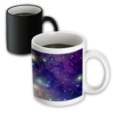 Sci Fi Geek Mug - 3dRose Cool outer space stars and planets dark blue design - science fiction sci-fi geek astronomy nerd - Magic Transforming Mug, 11-ounce
