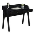 thumbnail image 5 of Convenience Concepts Newport 34.75 in. Tall Deluxe 2 Drawer Desk with Shelf, Black, All Ages, 5 of 6