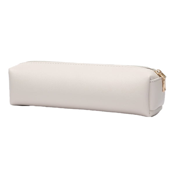 Advancent Bolsa para brochas de maquillaje con cremallera, bolígrafo de Color sólido, multifunción, para viajes, negocios, bolsa de cuero PU, papelería Almacenamiento y organización del hogar Advancent HA078743-00