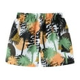 thumbnail image 2 of Little Kid Boards Shorts Toddler Summer Boho Print Drawstring Elastic Waist Beach Shorts Pockets Boys Swim Trunks 2-7T, 2 of 4
