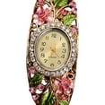 thumbnail image 2 of Montre Bracelet Femme Décor Fleur Strass Quartz Rond Alliage Montre-Bracelet, 2 of 6