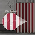 thumbnail image 2 of Shower Curtain Red and White Stripe Abstract Classic Beautiful Color Diagonal Waterproof Polyester Fabric 72 x 72 Inches Set with Hooks, 2 of 3